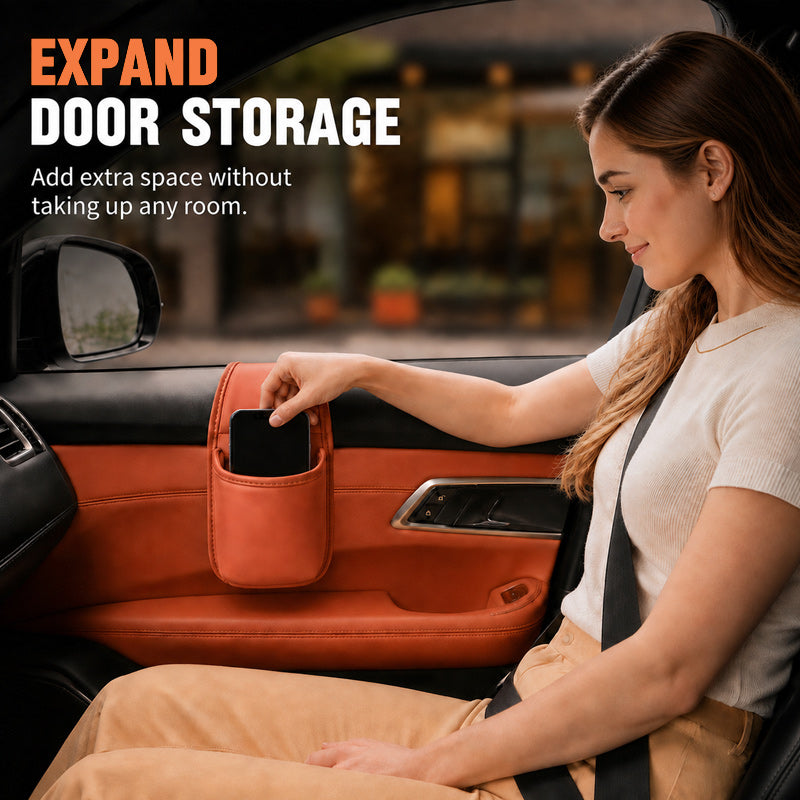 🚗Car Door Leather Cup Holder
