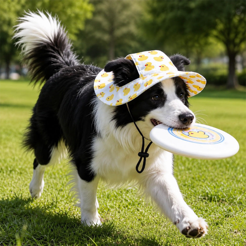 🐾 Cute Printed Pet Bucket Hat, Breathable Sun Cap Fits Small Medium Large Dogs & Cats