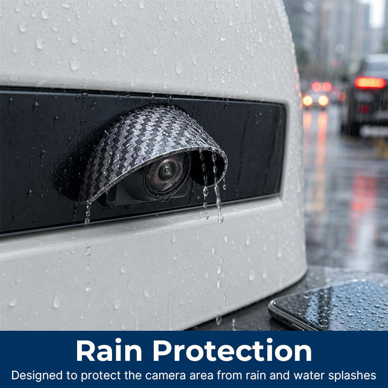 Rear camera rain protection