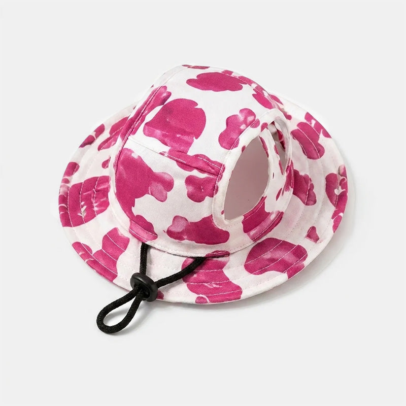 🐾 Cute Printed Pet Bucket Hat, Breathable Sun Cap Fits Small Medium Large Dogs & Cats
