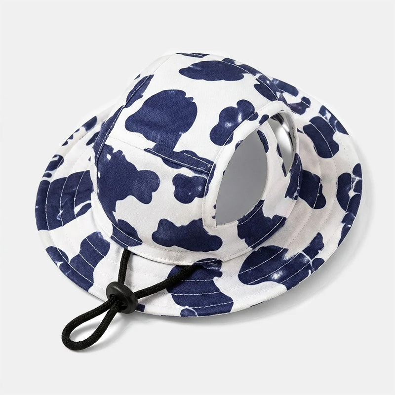 🐾 Cute Printed Pet Bucket Hat, Breathable Sun Cap Fits Small Medium Large Dogs & Cats