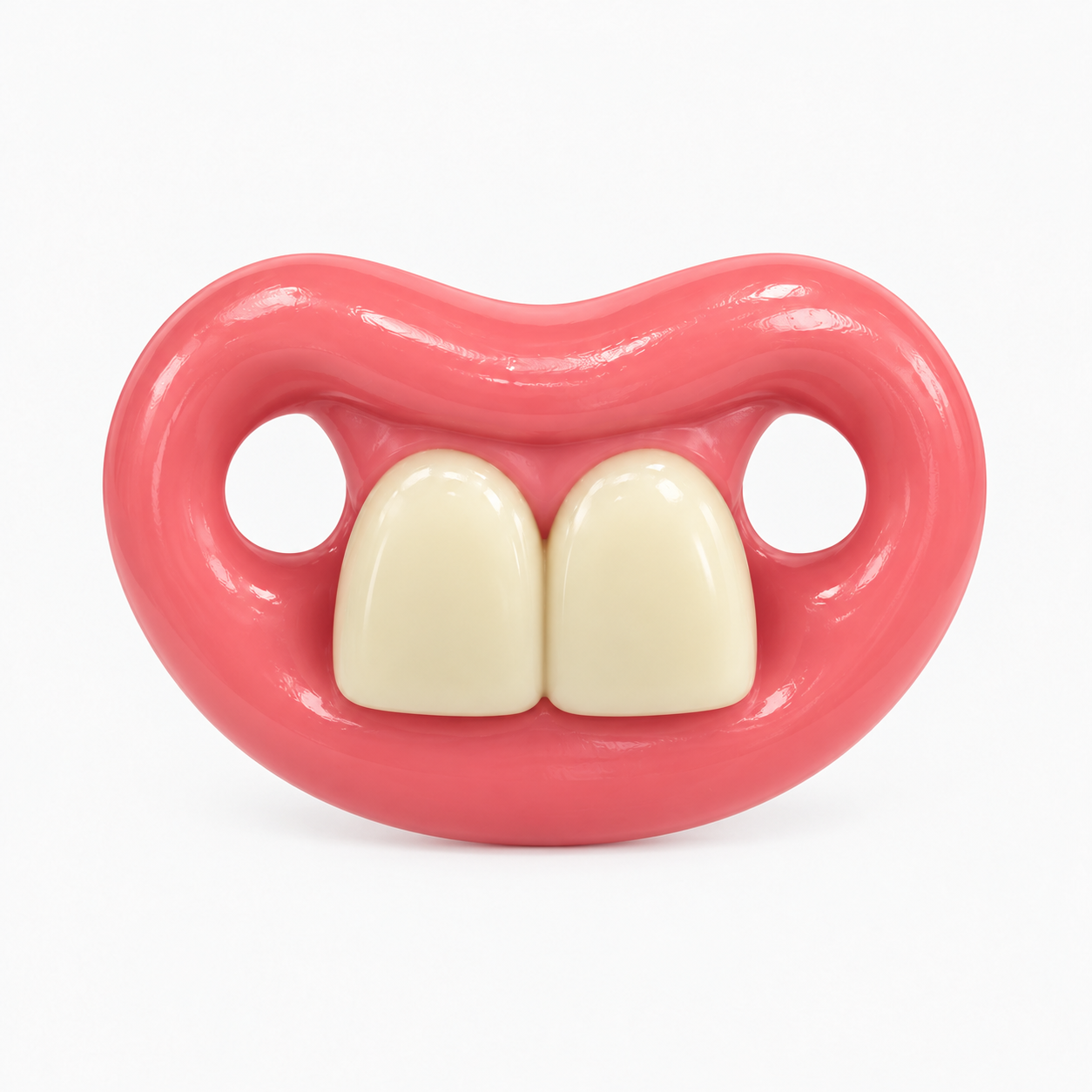 Red Lips and Mustache Baby Pacifier