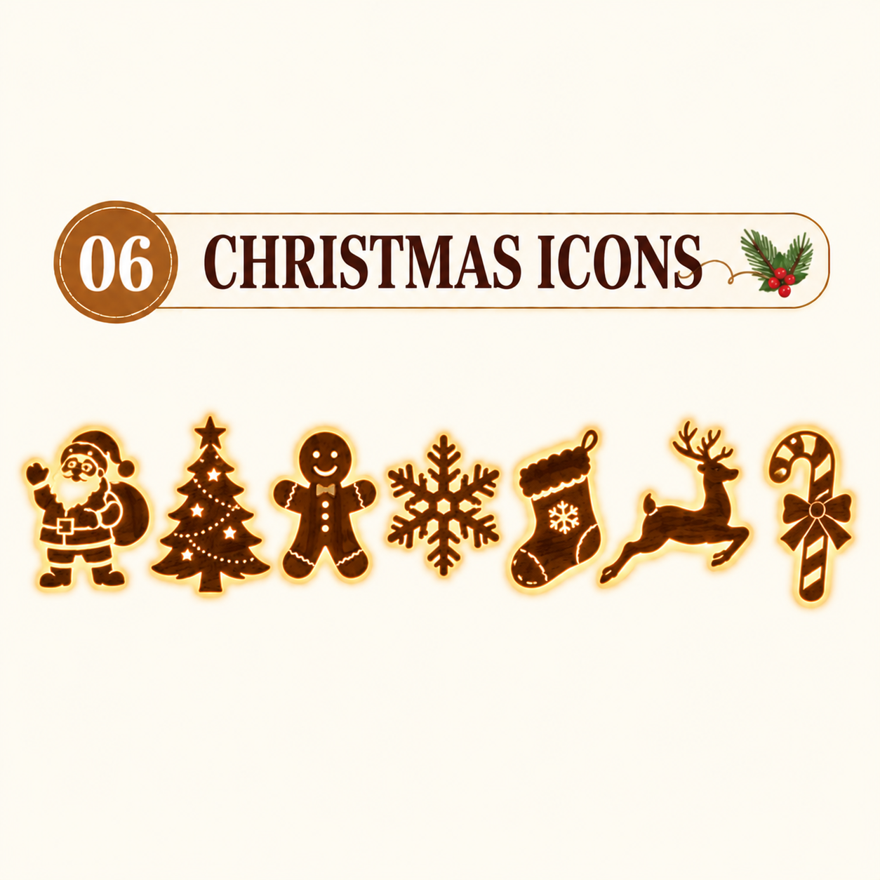 Christmas Glow Wall Silhouette Lights