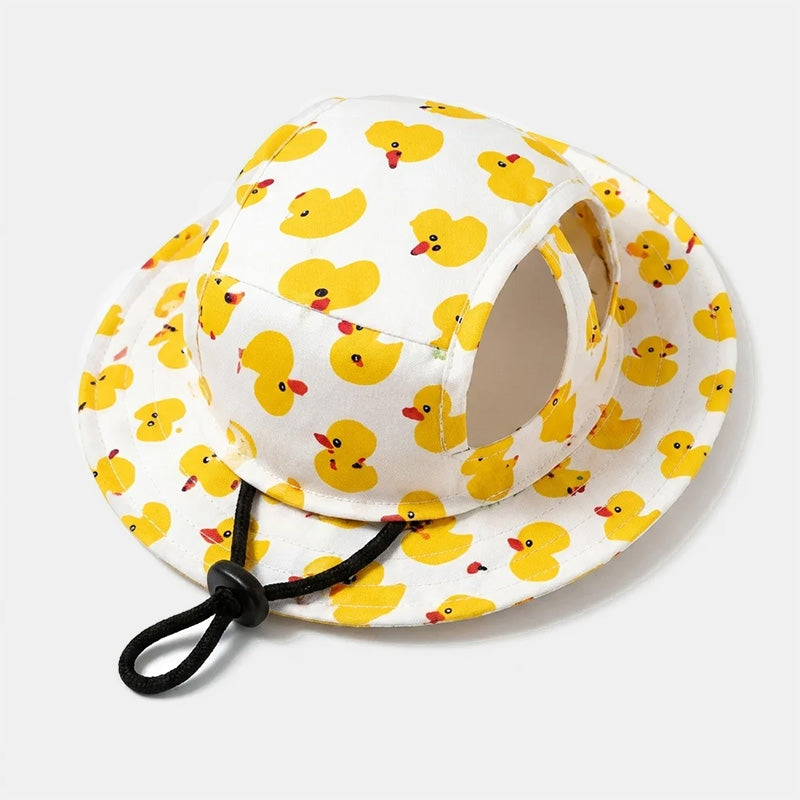 🐾 Cute Printed Pet Bucket Hat, Breathable Sun Cap Fits Small Medium Large Dogs & Cats