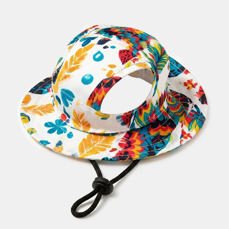 🐾 Cute Printed Pet Bucket Hat, Breathable Sun Cap Fits Small Medium Large Dogs & Cats