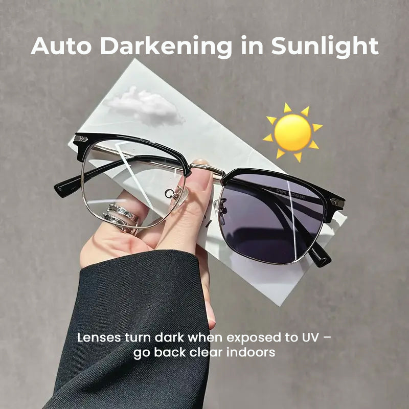 Photochromic Glasses – Auto Darkening, UV400 & Blue Light Blocking