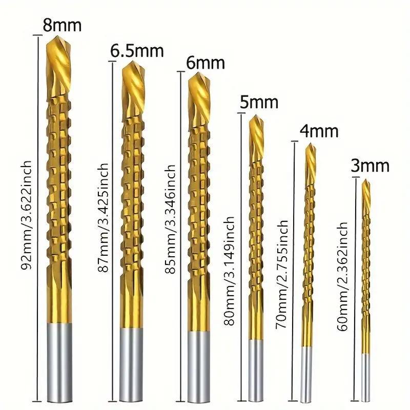🔥HOT SALE 48% Off✨🛠️ 6-Piece Serrated Side-Cutting Drill Bit Set