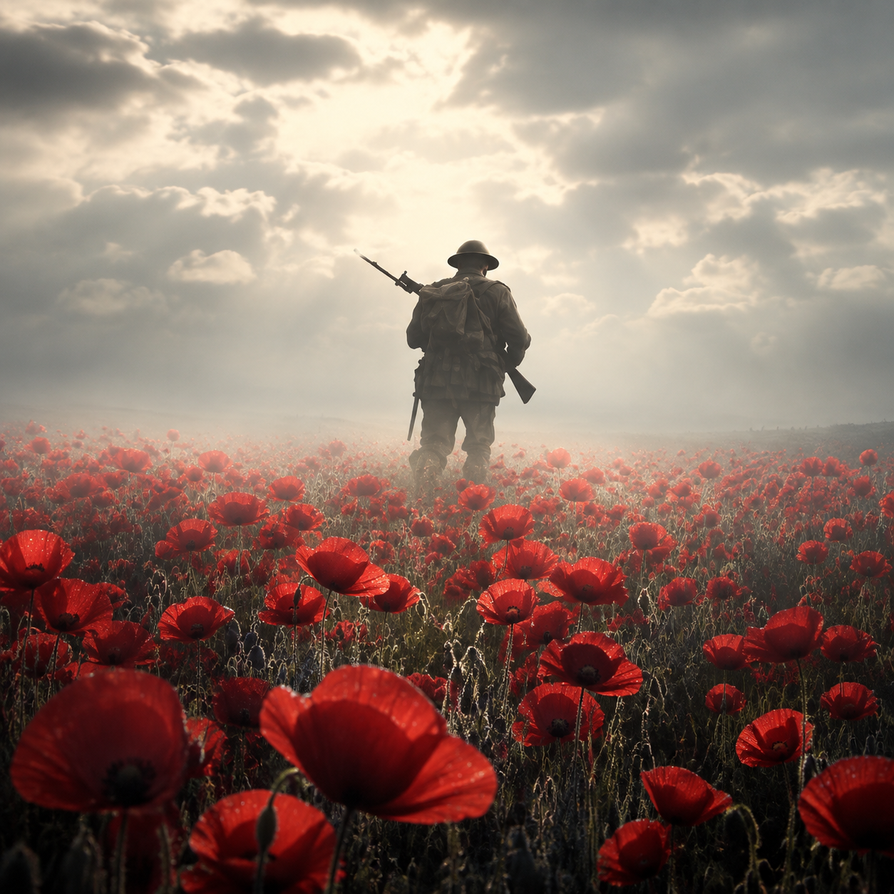 Red Poppy Remembrance Brooch