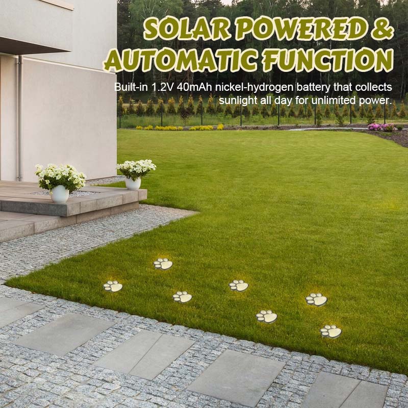 Solar-Powered Cat Paw Lamp
