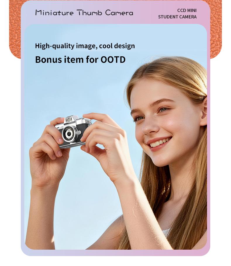 Mini Digital Camera with 1.47 in LCD Screen 1080P Feel of Old 90s Photographs, Keychain Size, Birthday Gifts,Christmas Gifts