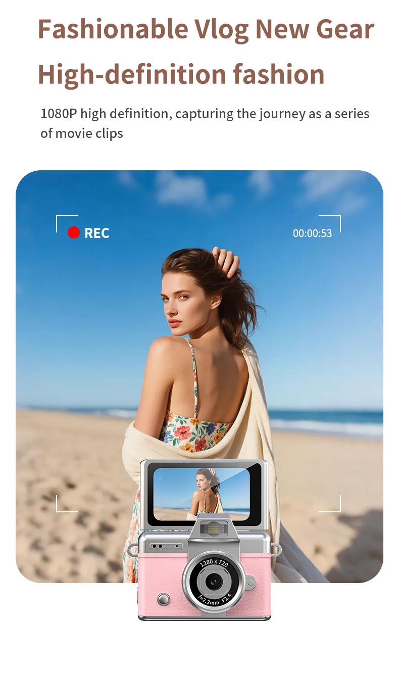 Mini Digital Camera with 1.47 in LCD Screen 1080P Feel of Old 90s Photographs, Keychain Size, Birthday Gifts,Christmas Gifts