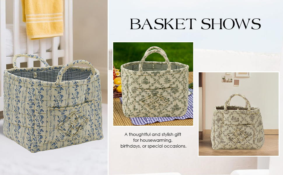 Boho Fabric Storage Basket