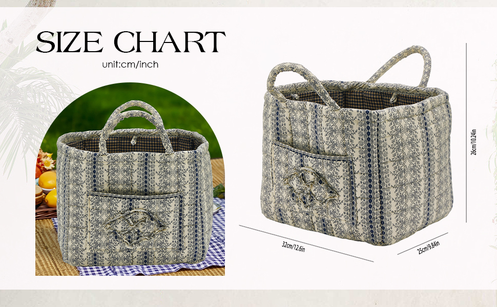 Boho Fabric Storage Basket