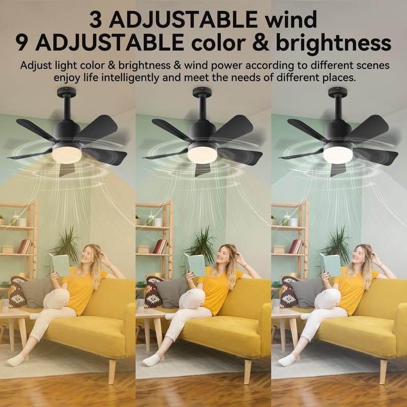 Product Introduction of Socket Breeze Socket Fan Light with Remote, Portable Small Ceiling Fans with Lights for Bedroom, Kitchen, Living Room, Ceiling Fan with Light 3500K, 1000 Lumens, Screws into E27 2