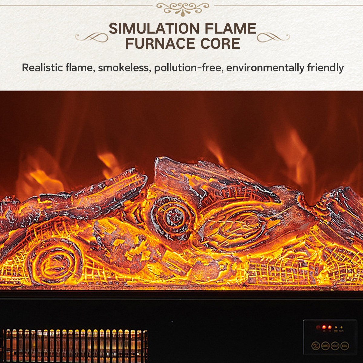 Simple French Electronic Fireplace Aurora2-Hearthartsinn