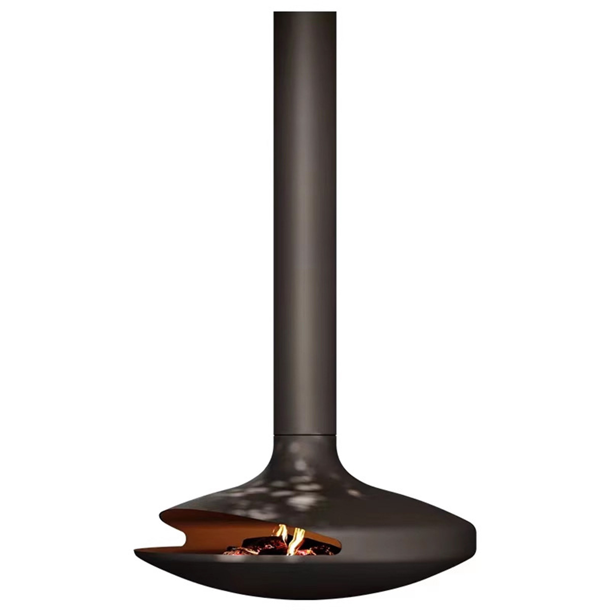 Luxury Hanging Disc-Shaped Real Fire Fireplace Shine 1-Hearthartsinn
