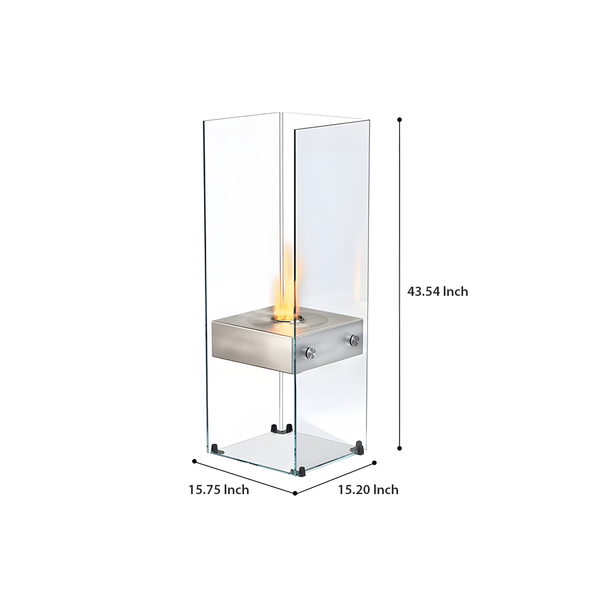 Modern Glass Bioethanol Fireplace Ember 5-Hearthartsinn