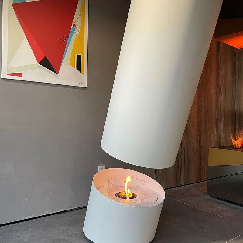 Bioethanol High-end Simple Column Real Flame Fireplaces-Hearthartsinn
