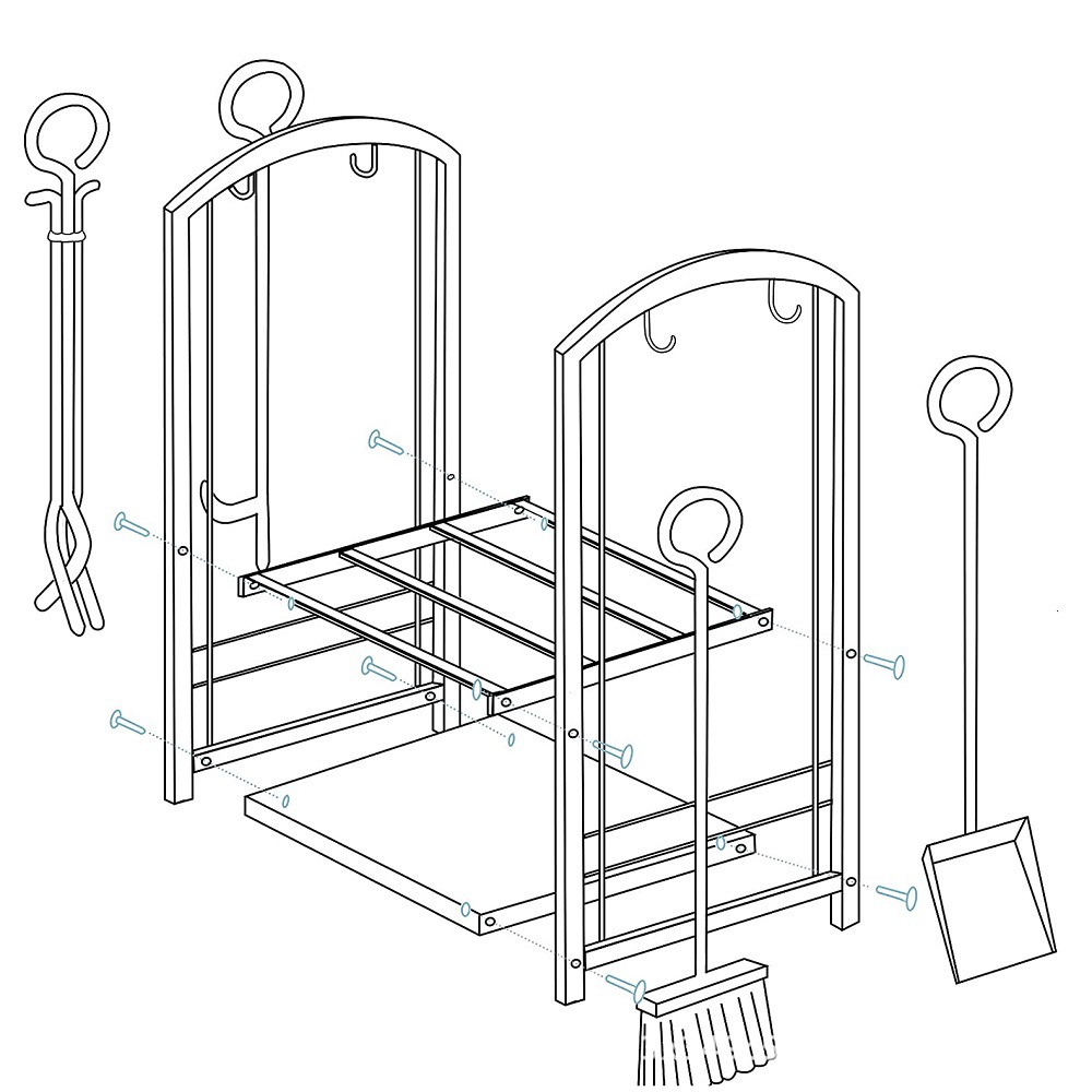 European-Style Metal Firewood Rack-Hearthartsinn