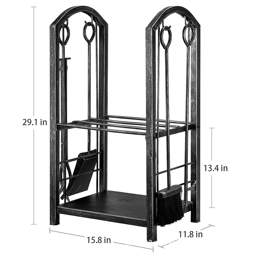 European-Style Metal Firewood Rack-Hearthartsinn