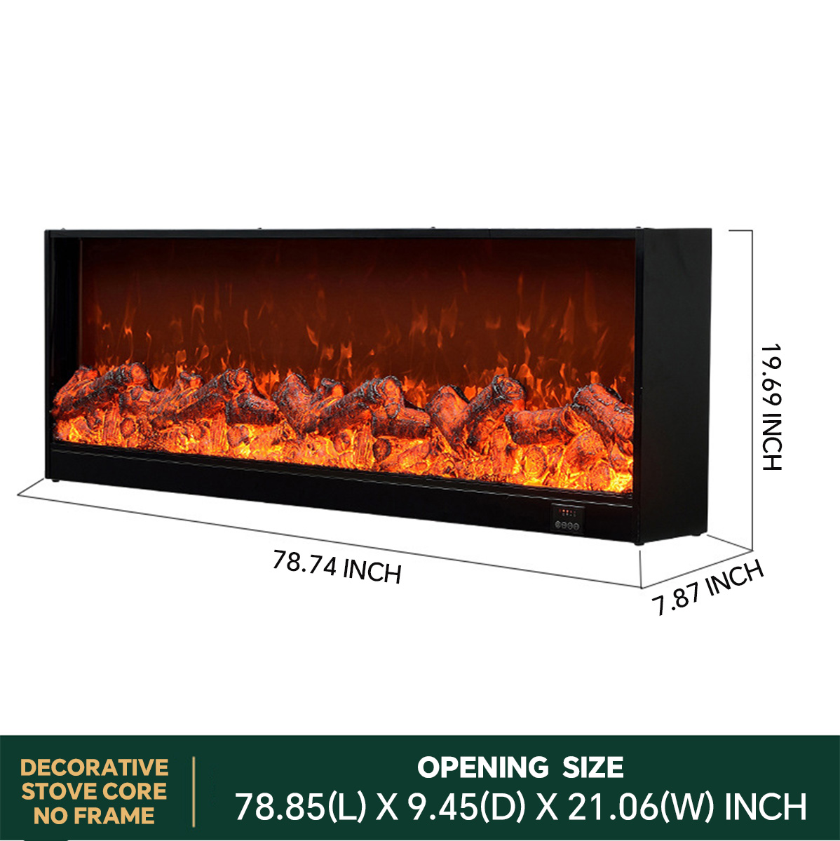 Simulation Electronic Heating Fireplace Glimmer 2-Hearthartsinn