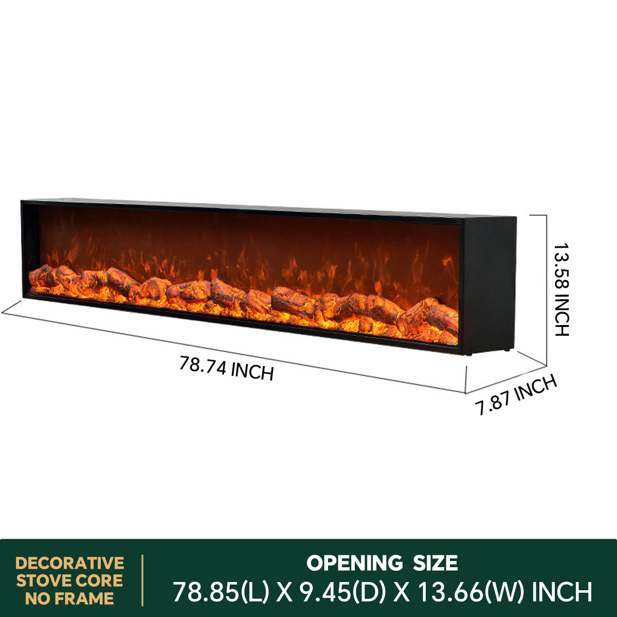 Simulation Electronic Heating Fireplace Glimmer 2