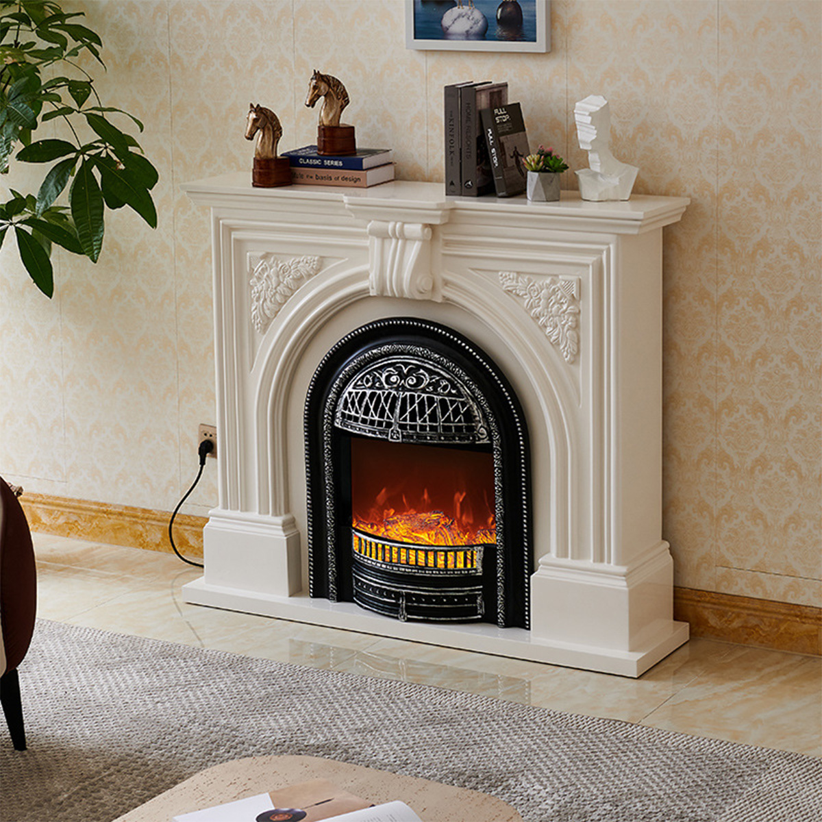 Simple French Electronic Fireplace Aurora2-Hearthartsinn