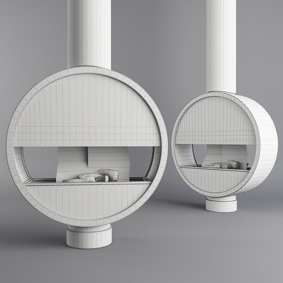 Artistic Ring Suspended Wood Burning Fireplace Ash 1-Hearthartsinn