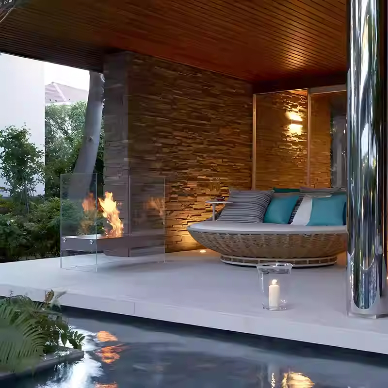 Modern Glass Bioethanol Fireplace Ember 5-Hearthartsinn