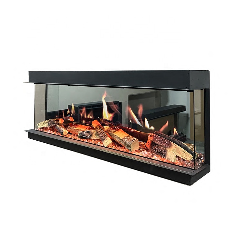 LCD Three-sided Embedded Simulated Flame Electronic Fireplace