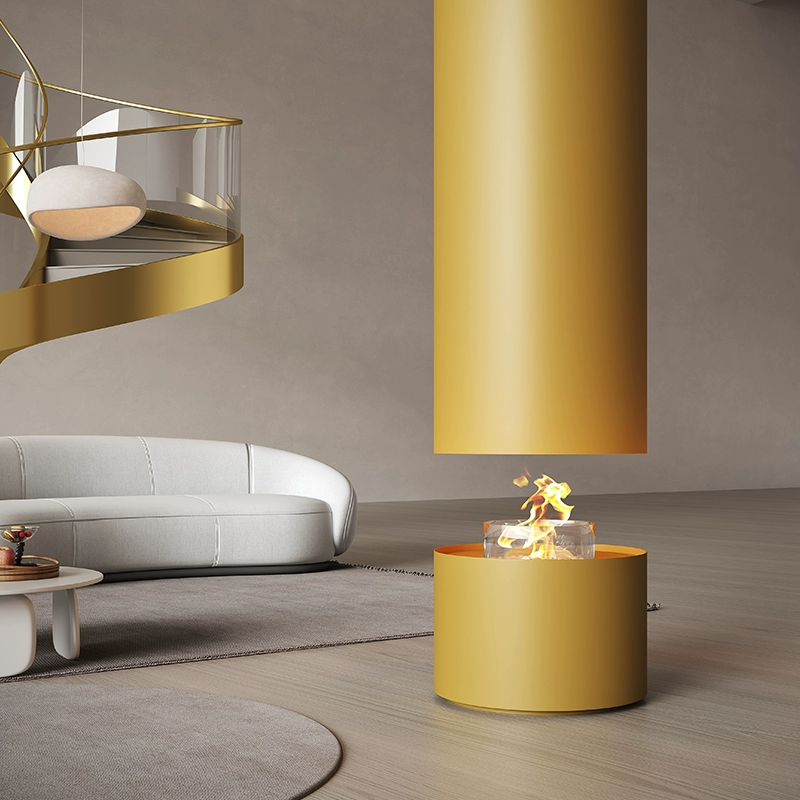 Bioethanol High-end Simple Column Real Flame Fireplaces-Hearthartsinn