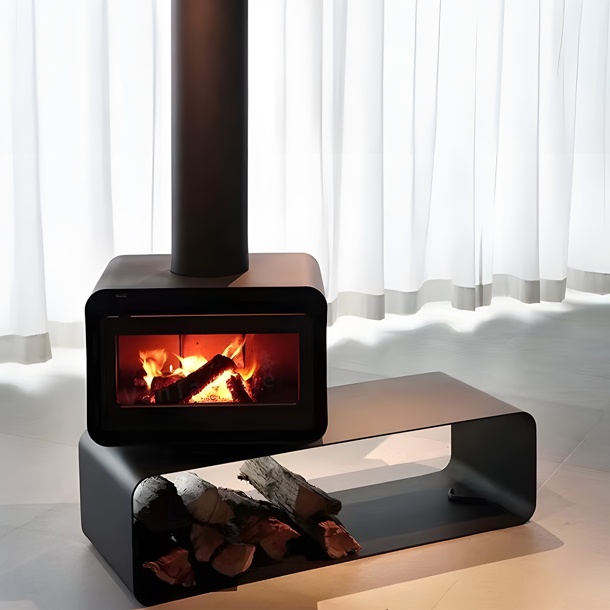 Simple Rotating Wood Burning Fireplace Wood Stove Ember 4-Hearthartsinn