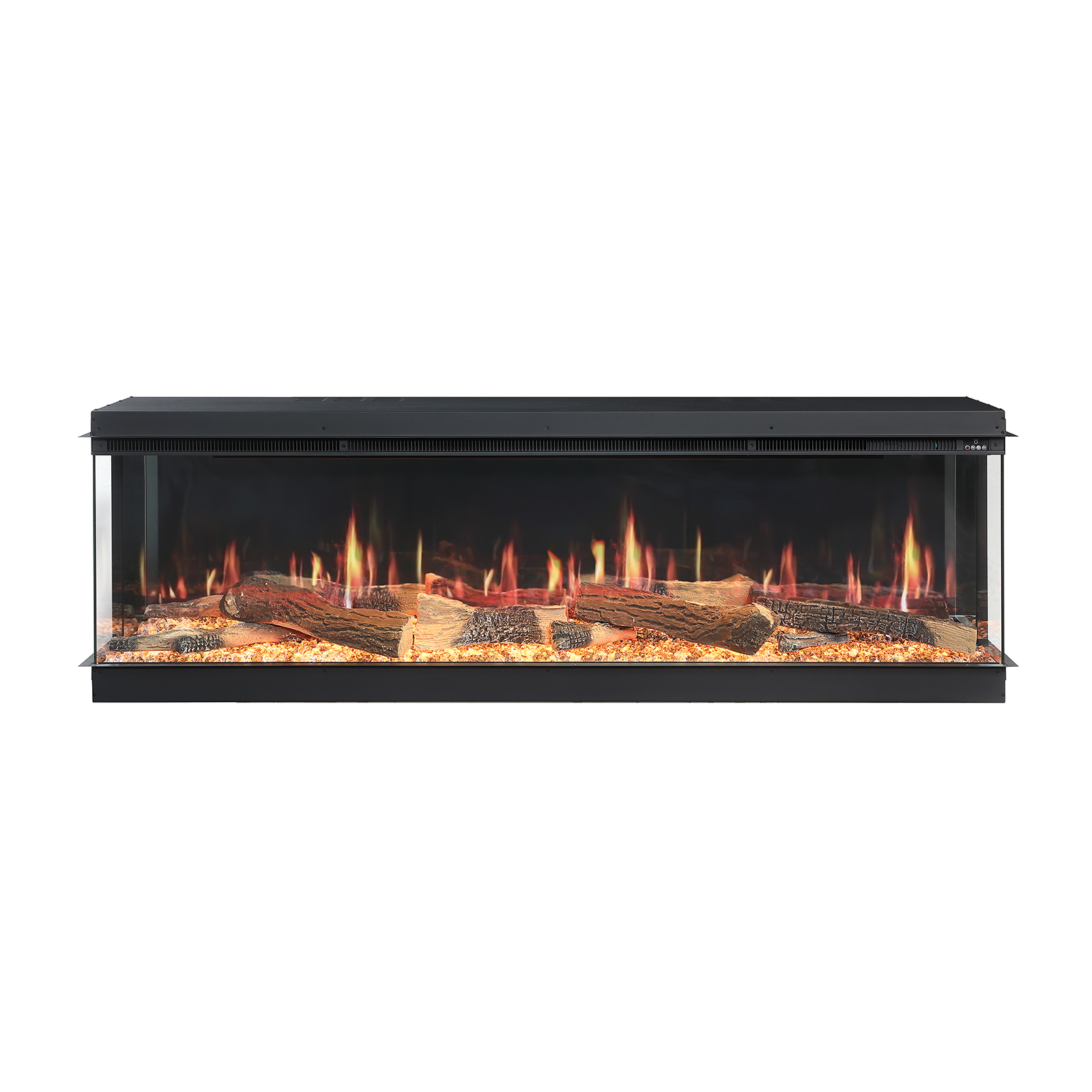LCD Three-sided Embedded Simulated Flame Electronic Fireplace