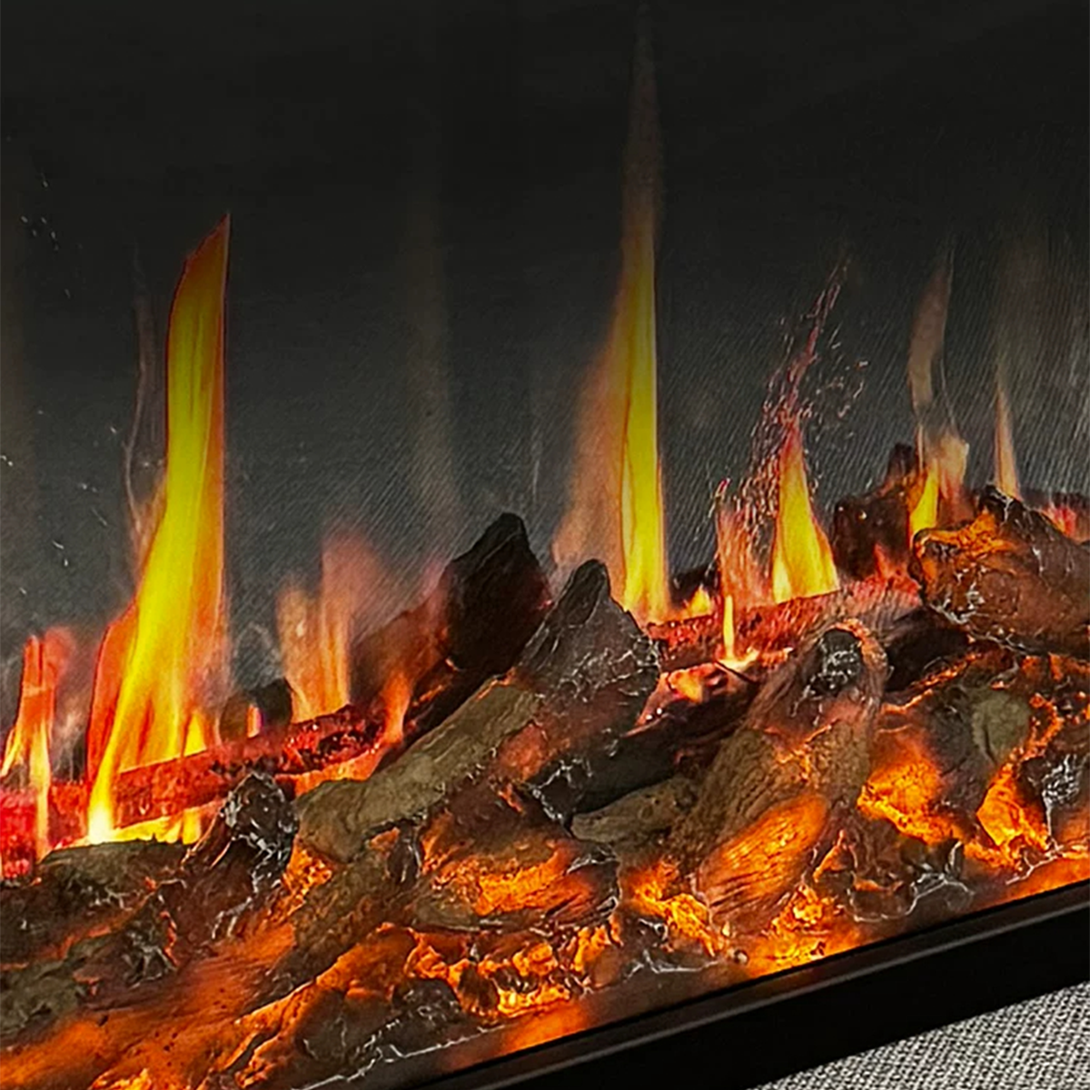 Holographic Screen Simulated Fire Embedded Fireplace Core Glimmer 4