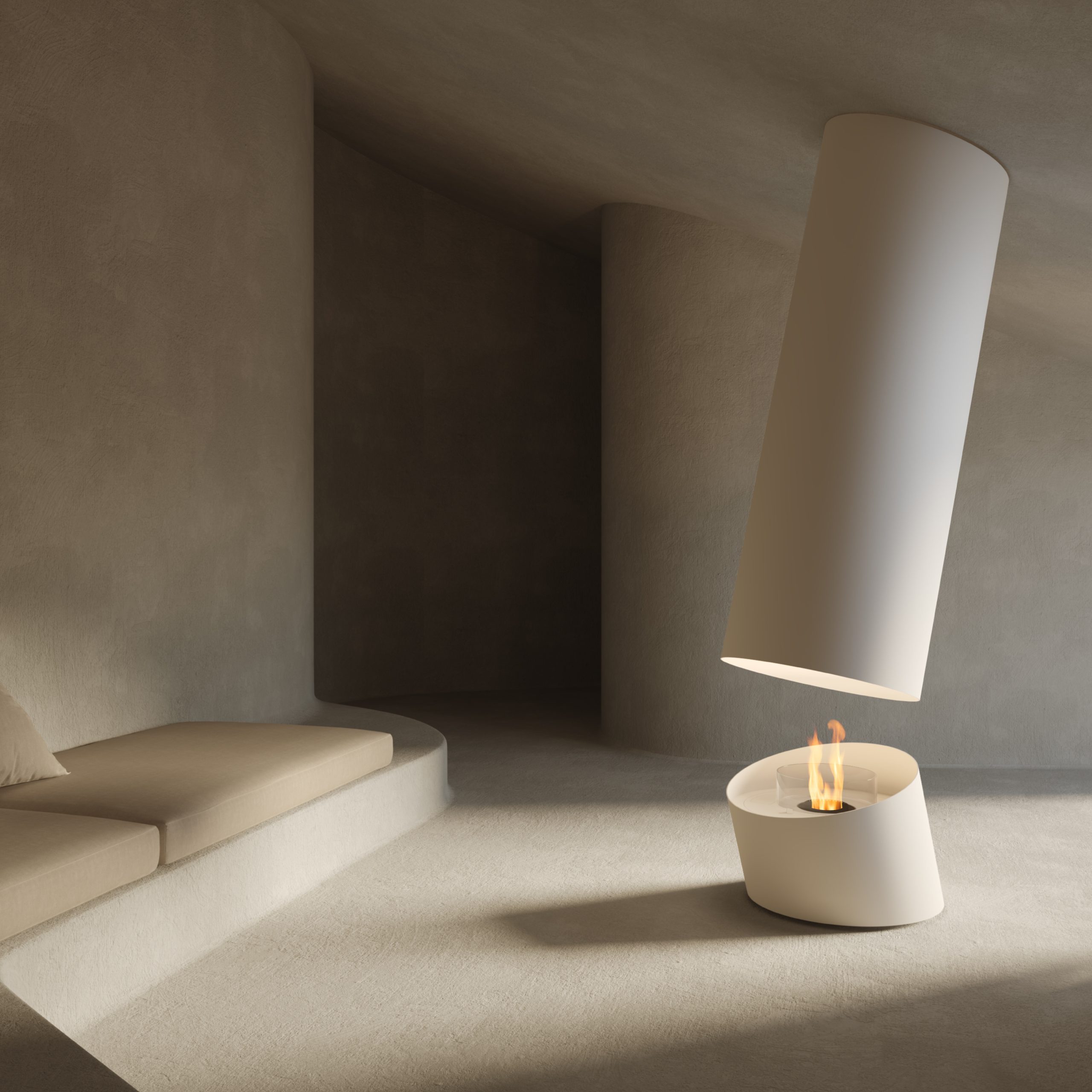 Bioethanol High-end Simple Column Real Flame Fireplaces-Hearthartsinn