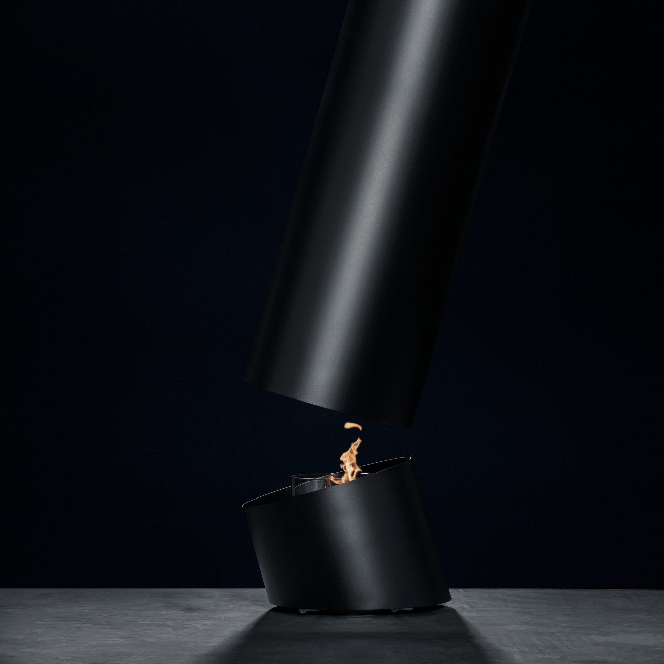 Bioethanol High-end Simple Column Real Flame Fireplaces-Hearthartsinn