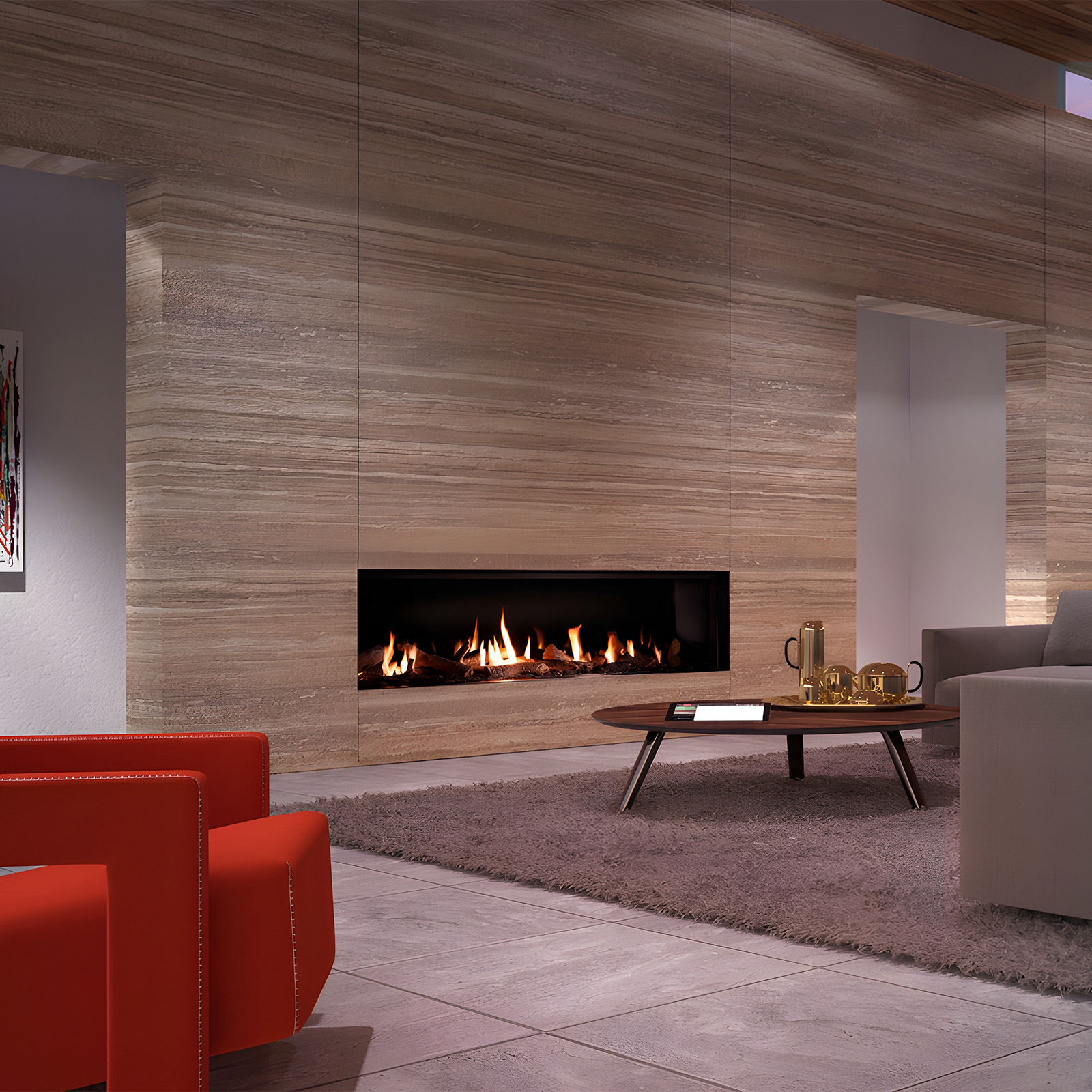 Modern Gas Fireplace Inserts Glow 1