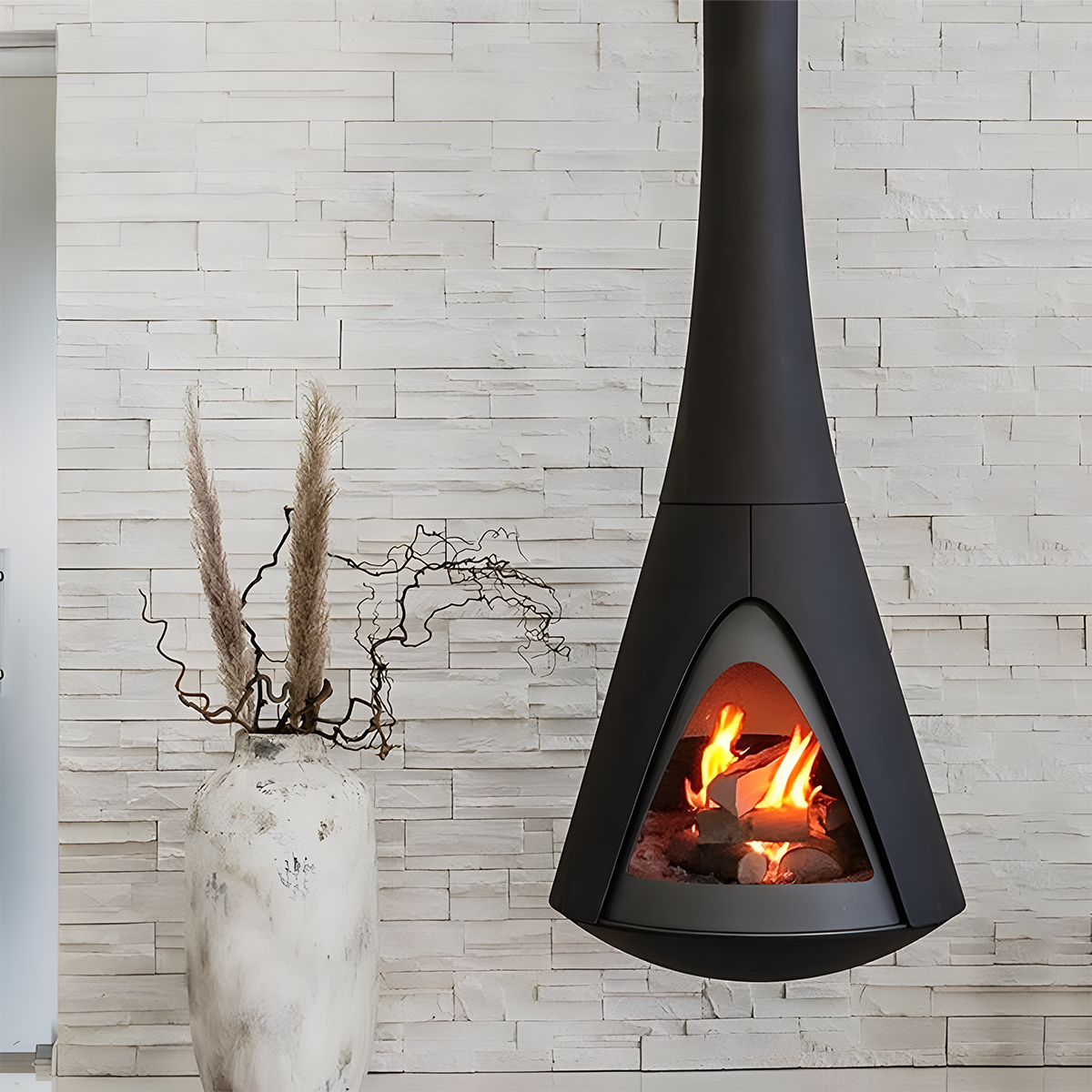 Luxury Indoor Hanging Fireplace Shine 6-Hearthartsinn