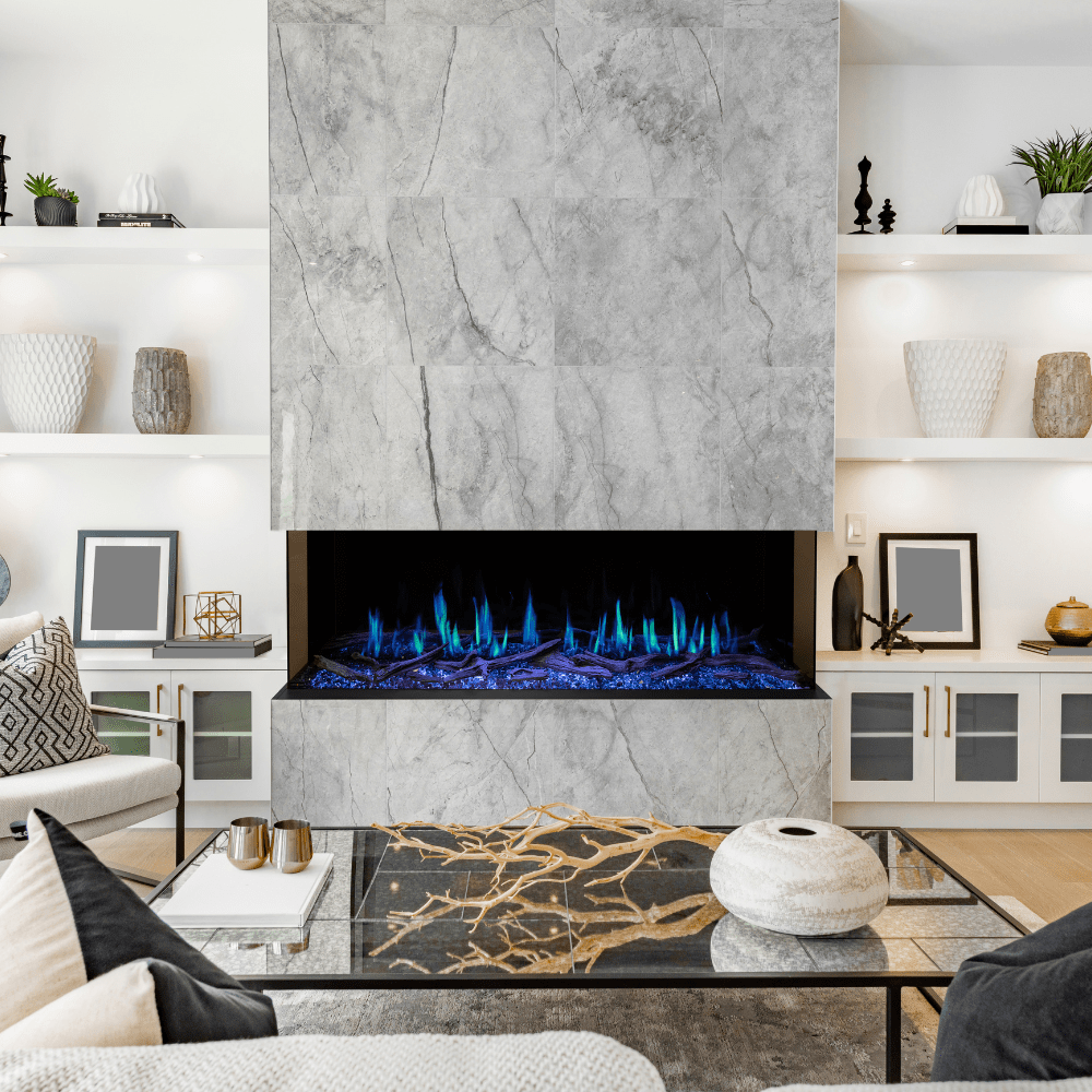 Luminex Modern 3D Insertable Electric Fireplace Logs and Crystals -Hearthartsinn