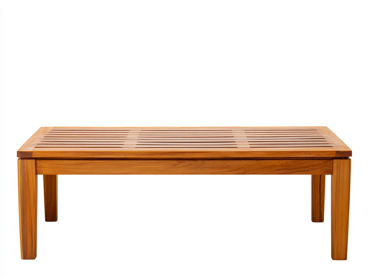 Tavolo da giardino - Legno - 120x60x45 cm - Marrone naturale - Stile moderno-Navianihome