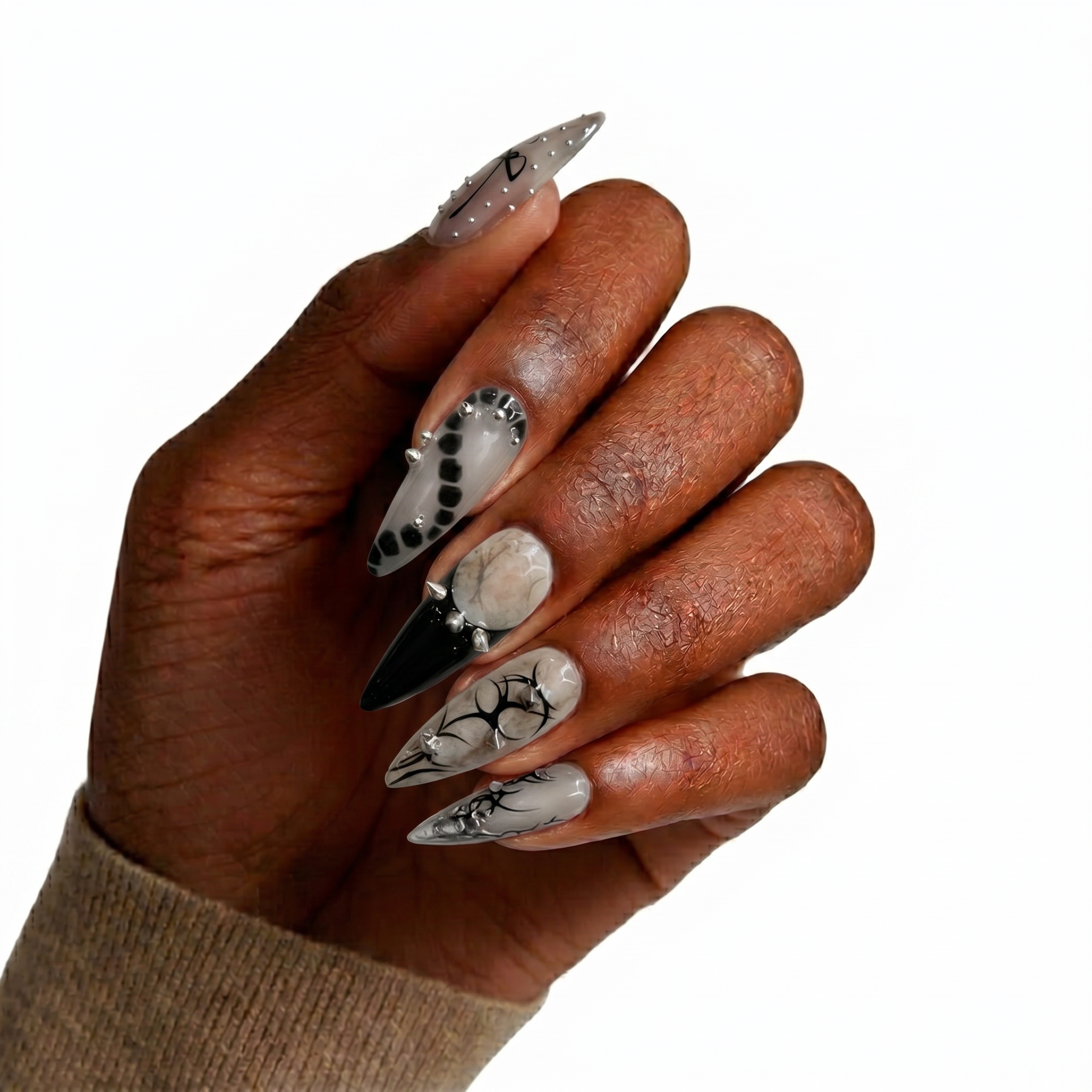 Gothic Spike Pierced Nails
