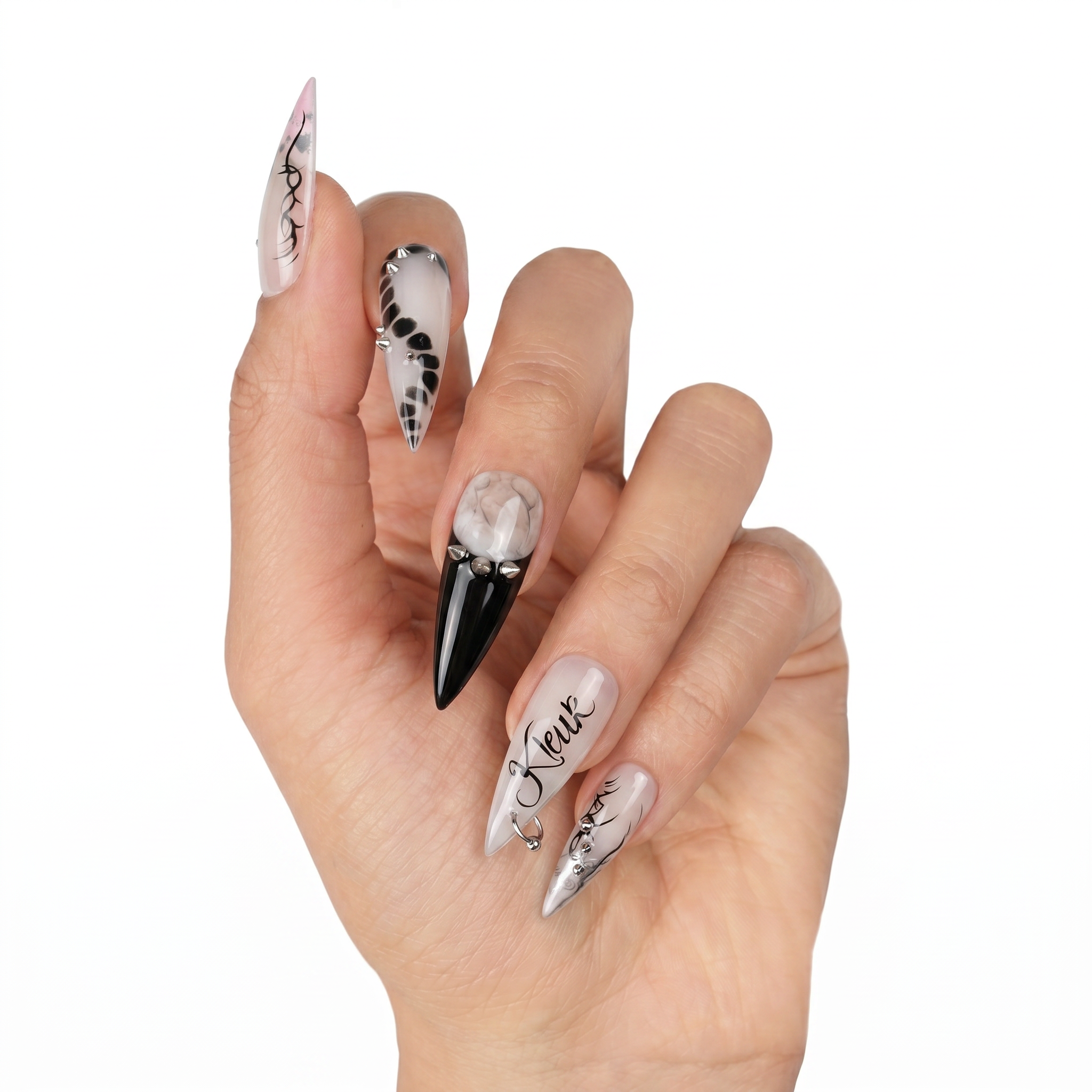 Gothic Spike Pierced Nails
