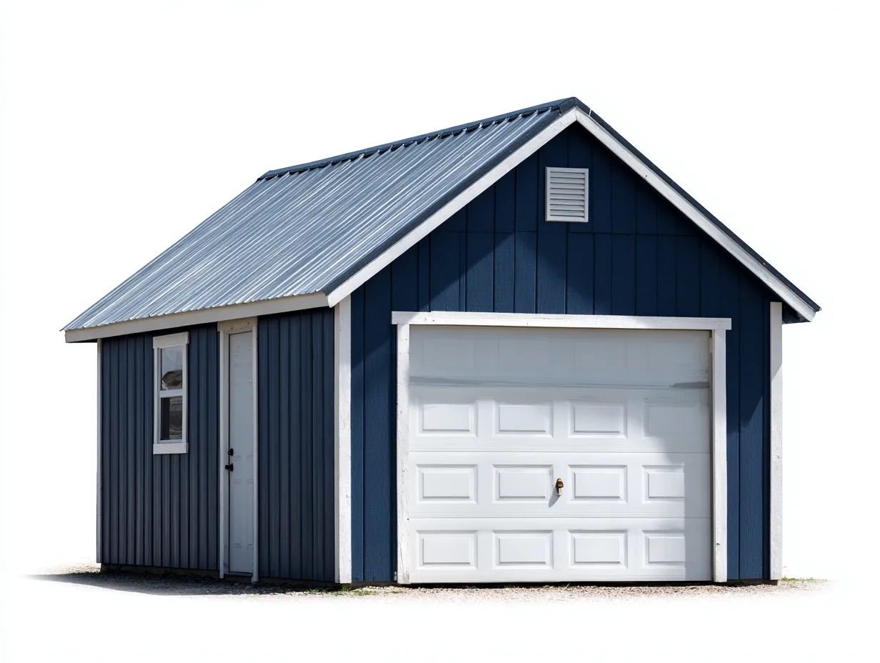 Abri de jardin en bois avec toit à deux pentes 250x200x230 cm - Bleu - Blanc - Style classique-Javoraihaus