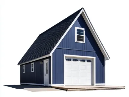 Abri de jardin en bois 320x240x330 cm - bleu et blanc - espace de rangement extérieur-Javoraihaus