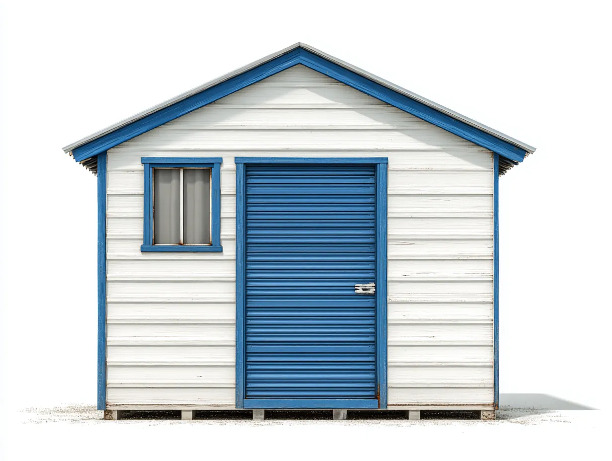 Abri de jardin en bois 200x150x210 cm - blanc-bleu - style classique-Javoraihaus