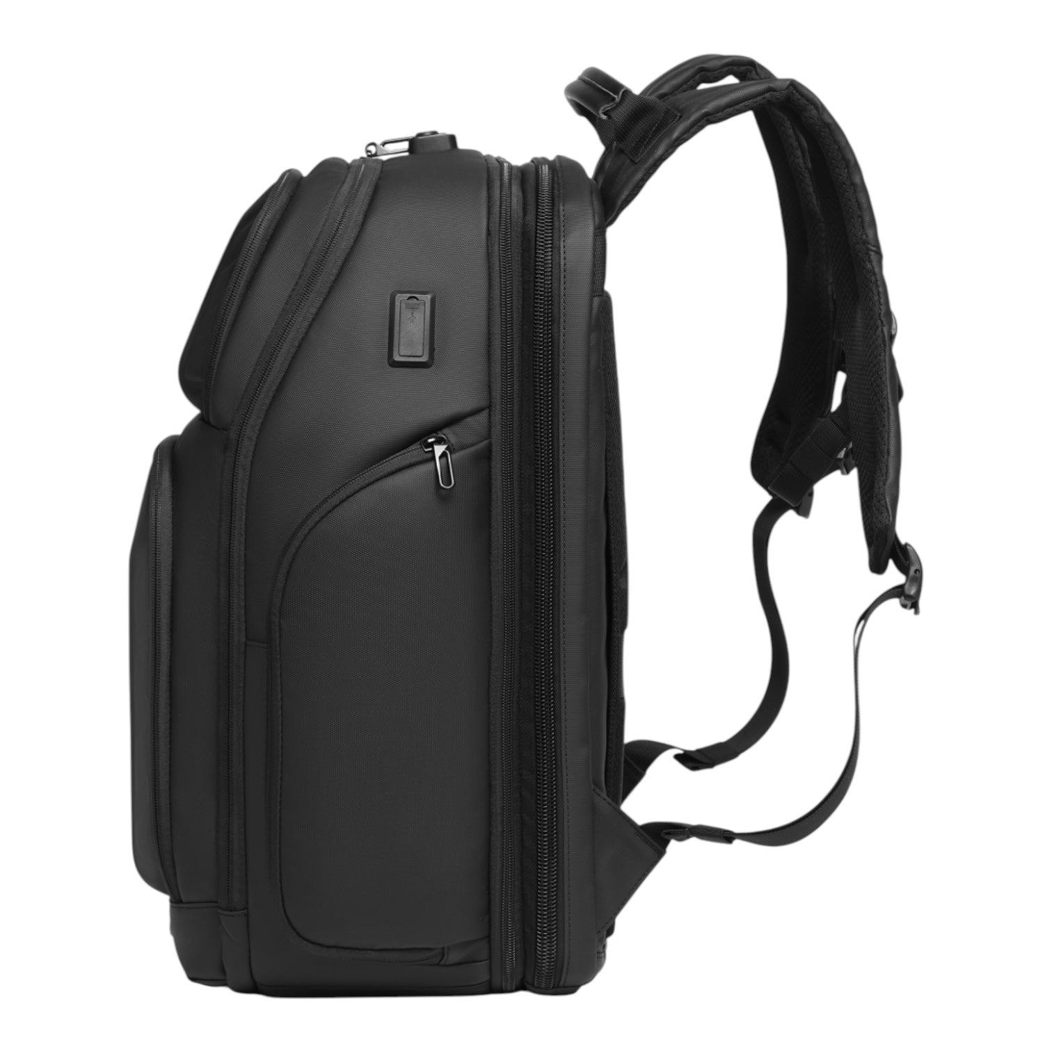 Mochila de Viaje Expandible de 35L con Compartimento para Laptop de 17", Impermeable de TPU, Puerto USB, Cerradura TSA, Apertura Tipo Maleta, Equipaje de Mano para Negocios, Trabajo y Viajes