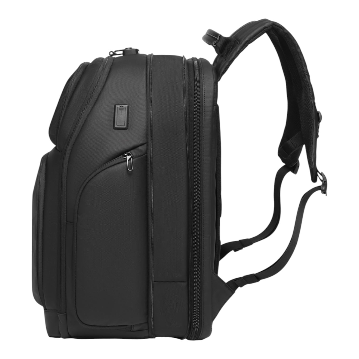 Mochila de Viaje Expandible de 35L con Compartimento para Laptop de 17", Impermeable de TPU, Puerto USB, Cerradura TSA, Apertura Tipo Maleta, Equipaje de Mano para Negocios, Trabajo y Viajes