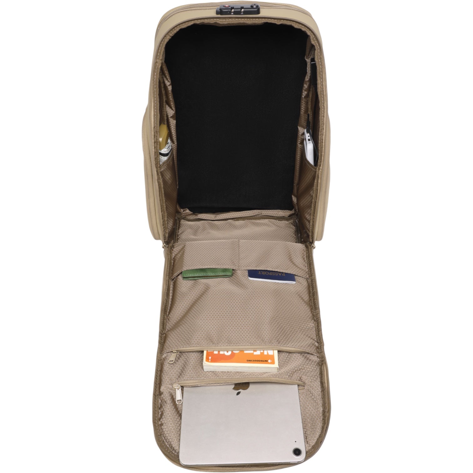 Mochila de Viaje Expandible de 35L con Compartimento para Laptop de 17", Impermeable de TPU, Puerto USB, Cerradura TSA, Apertura Tipo Maleta, Equipaje de Mano para Negocios, Trabajo y Viajes