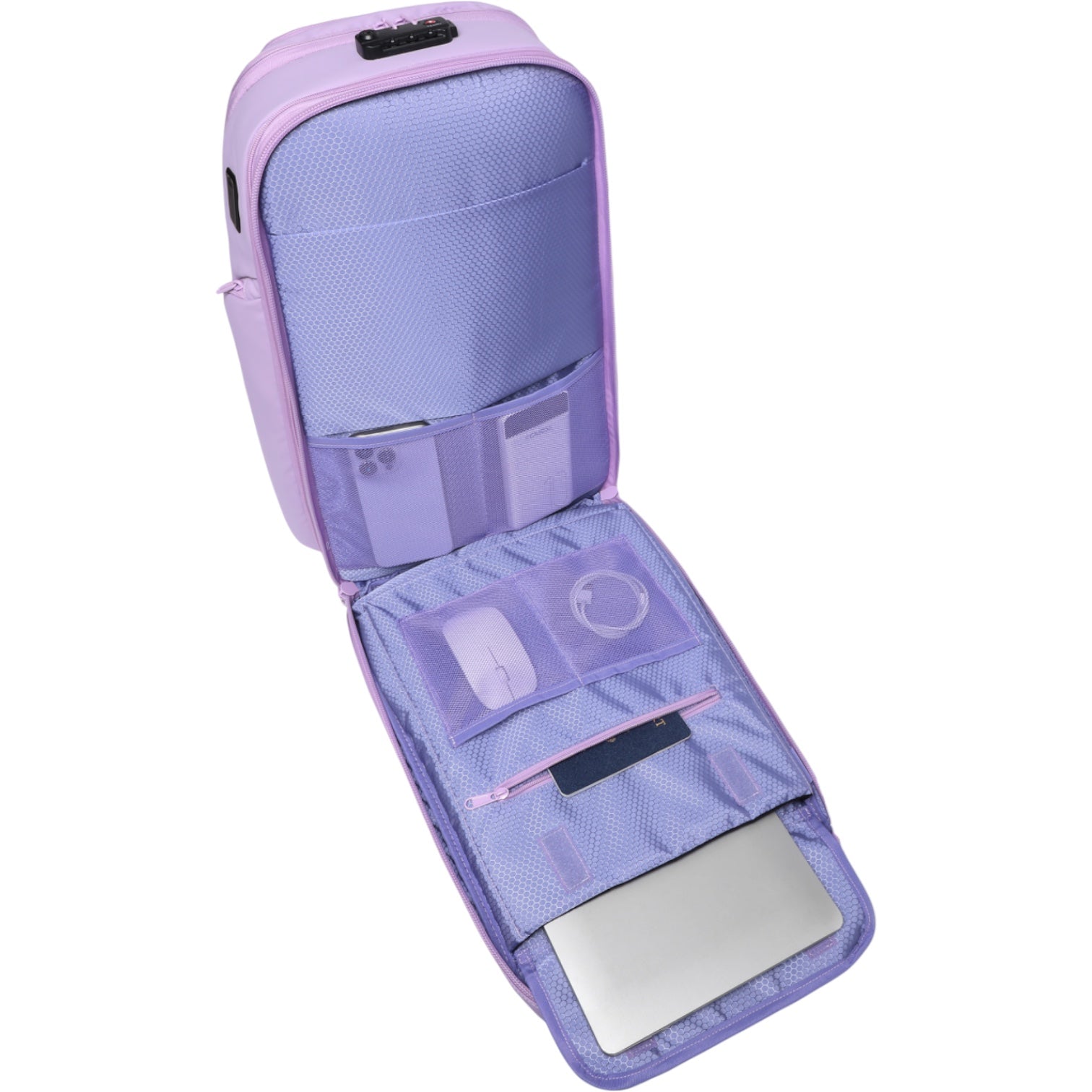 Mochila de Viaje Expandible de 35L con Compartimento para Laptop de 17", Impermeable de TPU, Puerto USB, Cerradura TSA, Apertura Tipo Maleta, Equipaje de Mano para Negocios, Trabajo y Viajes