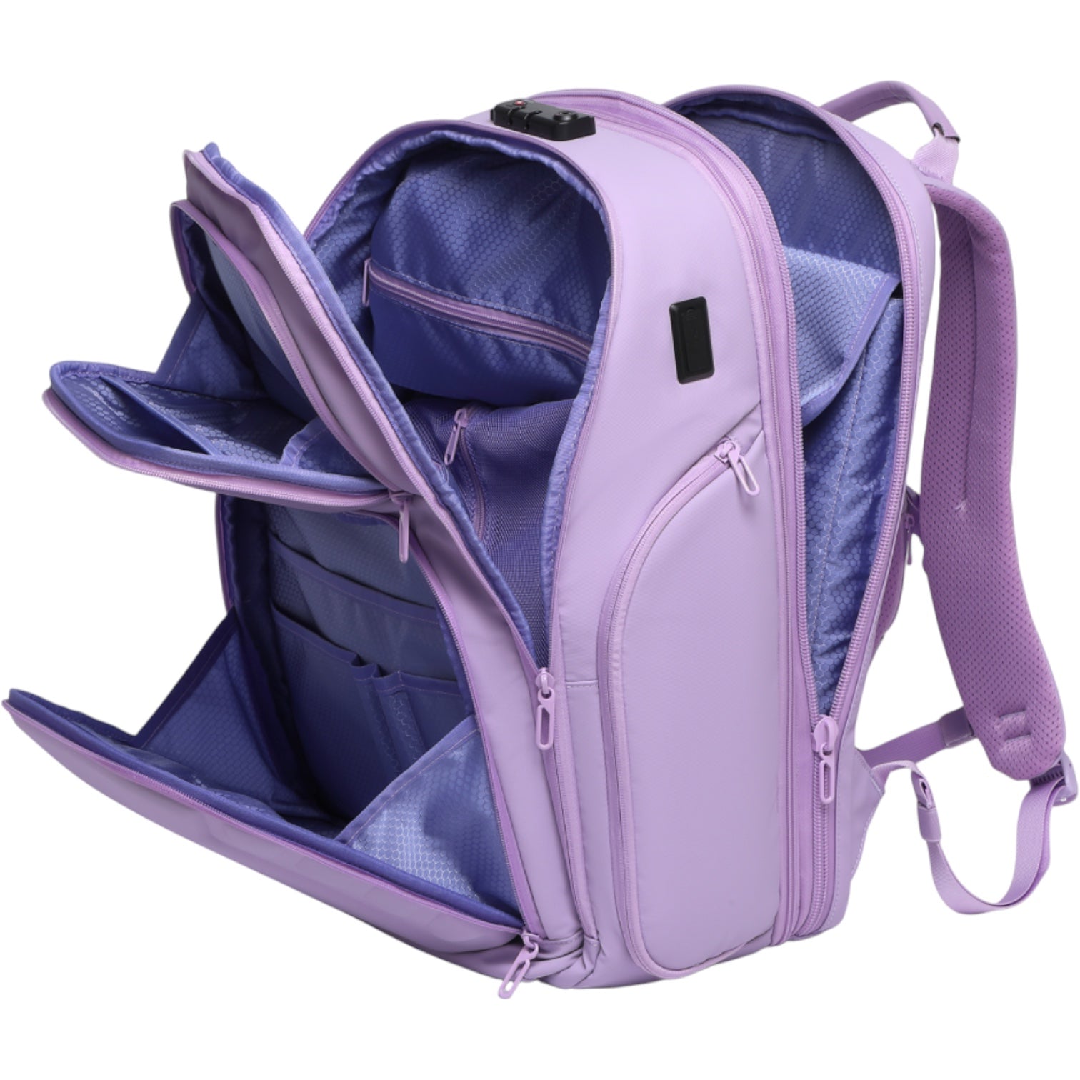 Mochila de Viaje Expandible de 35L con Compartimento para Laptop de 17", Impermeable de TPU, Puerto USB, Cerradura TSA, Apertura Tipo Maleta, Equipaje de Mano para Negocios, Trabajo y Viajes